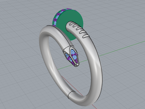 Nail Ring 67072 3D Model