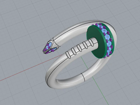 Nail Ring 67072 3D Model