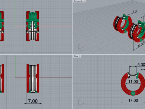 Earrings 67016 3D Model