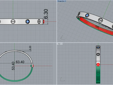 Bracelet 66997 3D Model