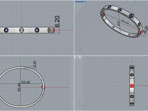 Bracelet 66996 3D Model