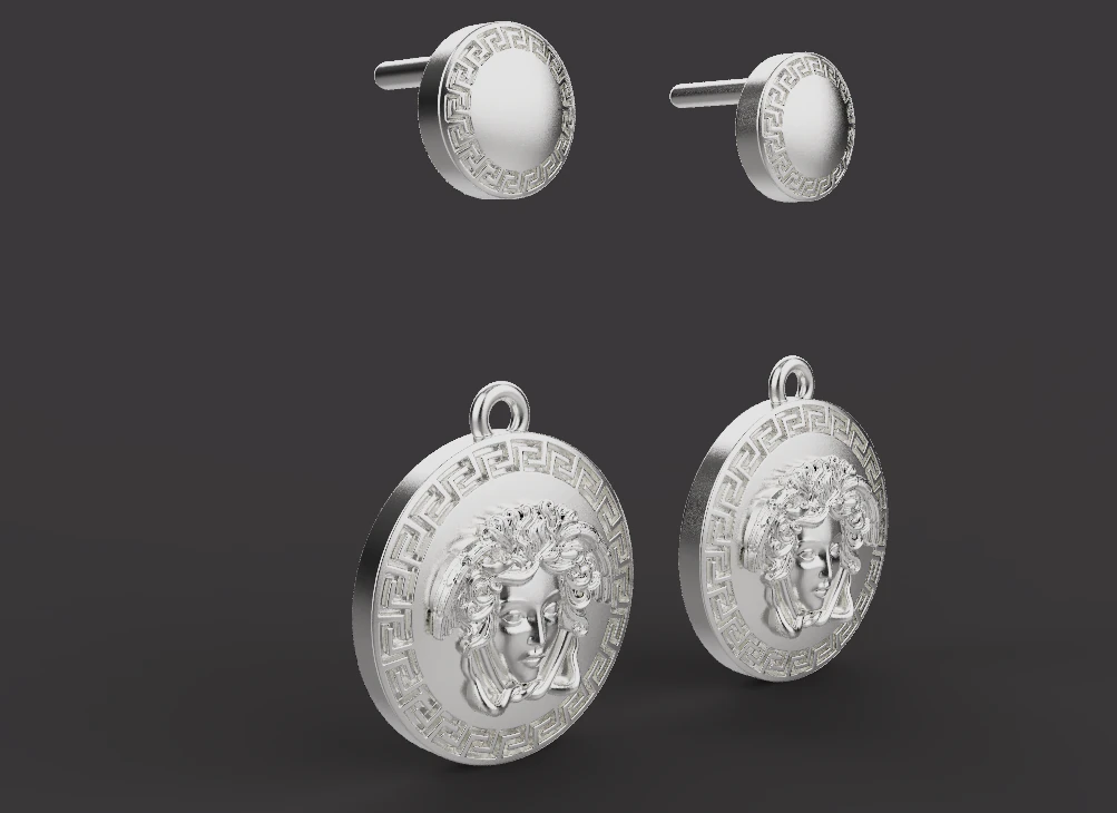 Earrings 66838 3D Model .c4d .max .obj .3ds .fbx .stl .blend 