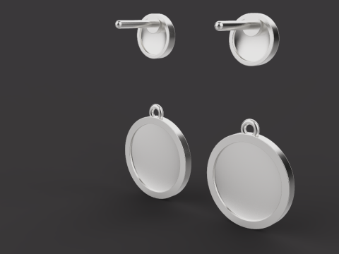 Earrings 66838 Modèle 3D