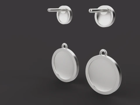 Earrings 66838 3D Model