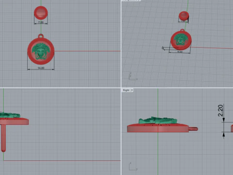 Earrings 66838 3D Model