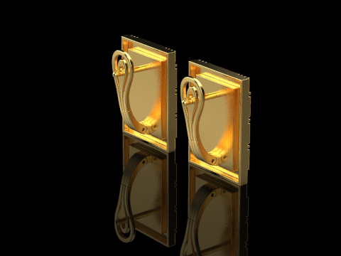 Earrings 66627 3D Model