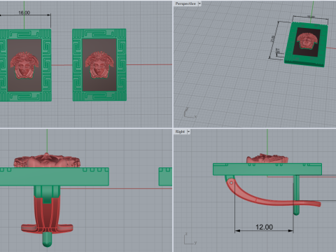 Earrings 66627 3D Model