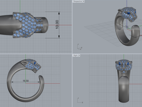 Panther Ring 66614 Model 3D