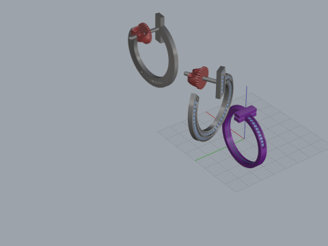 Ring and Earrings set 66474 3D Model