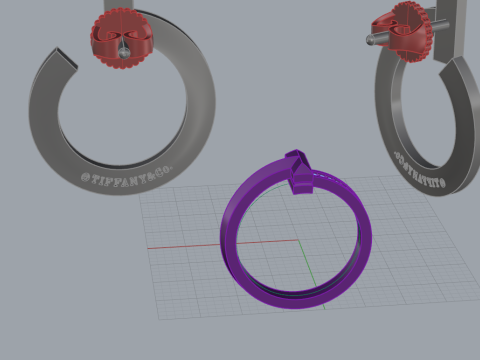 Ring and Earrings set 66474 3D Model