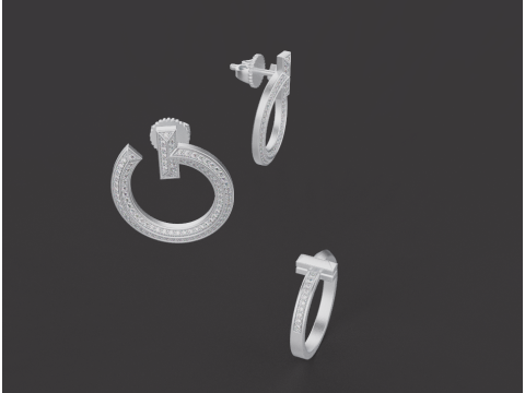 Ring and Earrings set 66474 3D Model