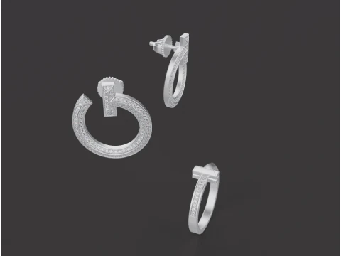 Ring and Earrings set 66474 3D Model