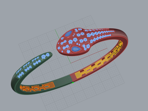 Serpent Bracelet 66392 Modelo 3D