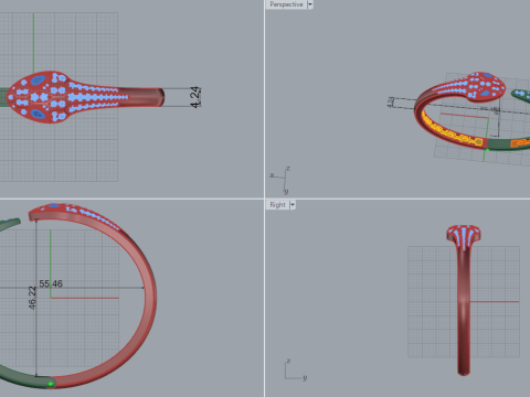 Serpent Bracelet 66392 Modelo 3D