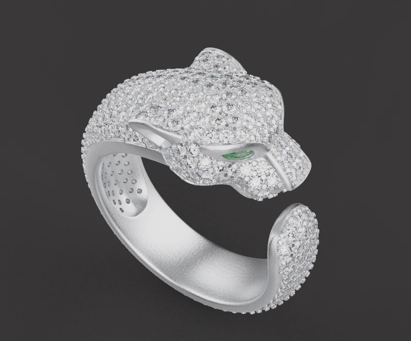 Panther Ring 66362 3D Model .c4d .max .obj .3ds .fbx .stl .blend 