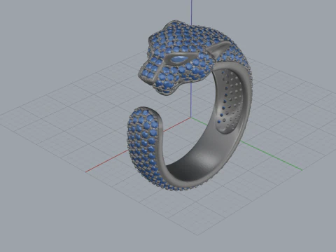 Panther Ring 66362 3D Model