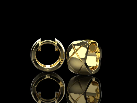 Earrings 66280 3D Model