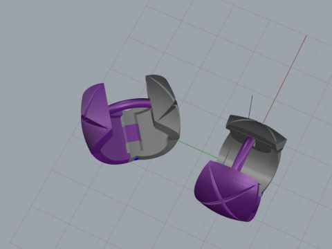 Earrings 66280 3D Model