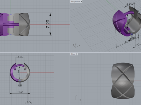 Earrings 66280 3D Model