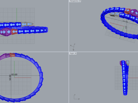Bracelet 66197 3D Model