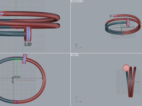 Nail Ring 66151 3D Model
