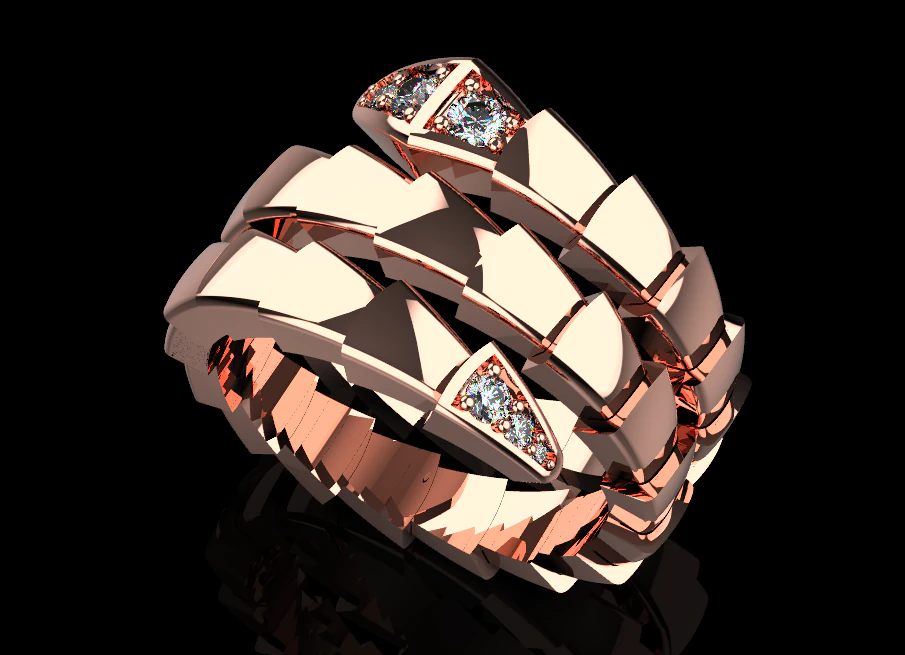 Serpent Ring 65765 3D Model .c4d .max .obj .3ds .fbx .stl .blend 