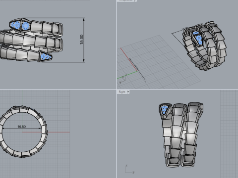 Serpent Ring 65765 Modelo 3D