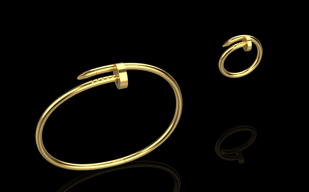 Nail Ring and Bracelet 65729 3D Model .c4d .max .obj .3ds .fbx .stl .blend 
