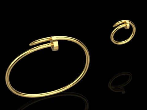 कील की अंगूठी और कंगन 65729 3D मॉडल