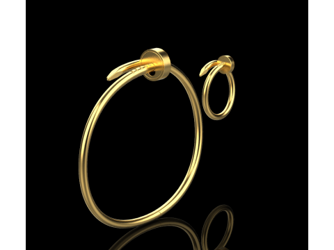 Nail Ring and Bracelet 65729 3D Model