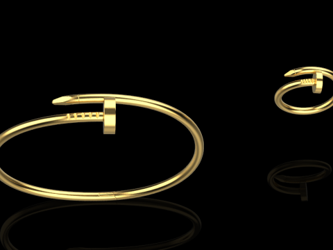 Nail Ring and Bracelet 65729 3D Model