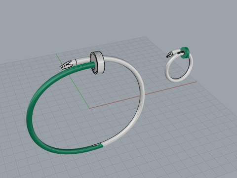 Nail Ring and Bracelet 65729 3D Model