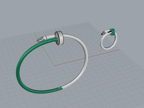 Nail Ring and Bracelet 65729 3D Model
