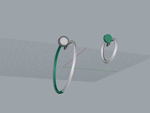 Nail Ring and Bracelet 65729 3D Model