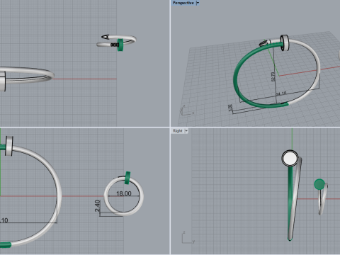 Nail Ring and Bracelet 65729 3D Model