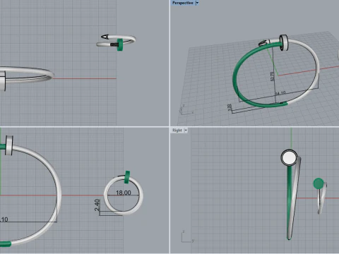 Nail Ring and Bracelet 65729 3D Model