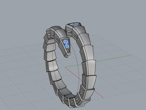 Serpent Ring 61500 3D Model