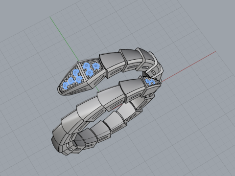 Serpent Ring 61500 3D Model