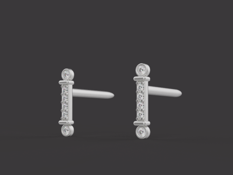Earrings 61482 3D 模型