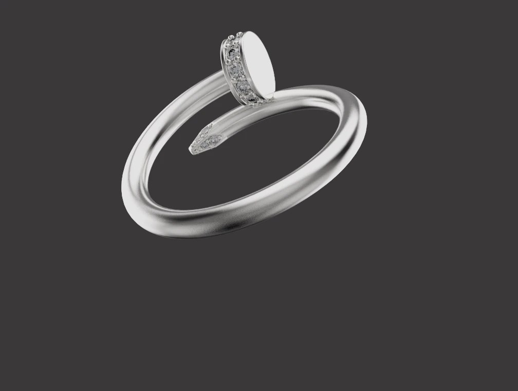 Nail Ring61244 3D Model .c4d .max .obj .3ds .fbx .stl .blend