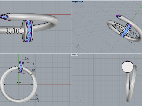 Nail Ring61244 3D Model