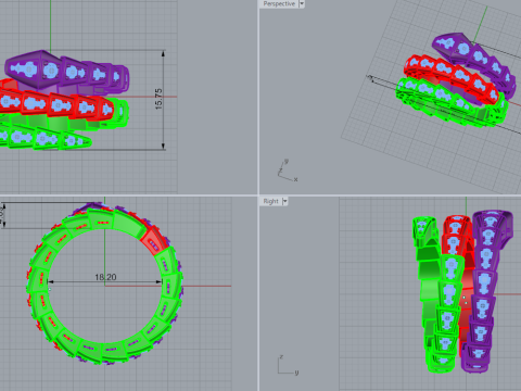 Serpent Ring 61442 Modèle 3D