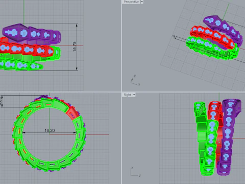 Serpent Ring 61442 3D Model