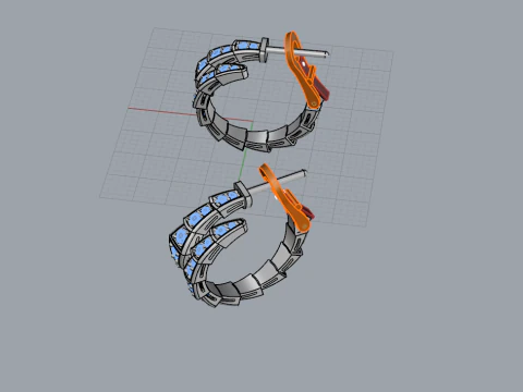Earrings 61323 3D Model