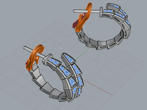 Earrings 61323 3D Model