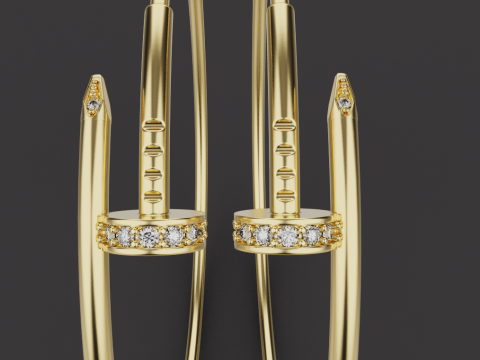 Earrings 61127 Model 3D