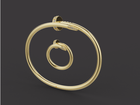 Bracelet and Ring 61071 Model 3D