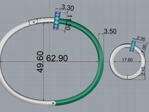 Bracelet and Ring 61071 Model 3D