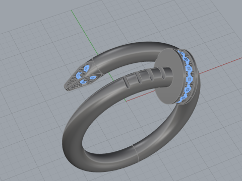 Nail Ring 60951 3D Model