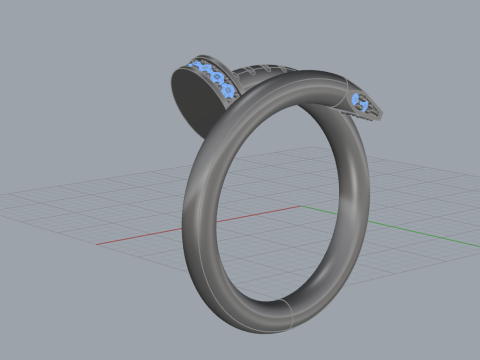 Nail Ring 60951 3D Model